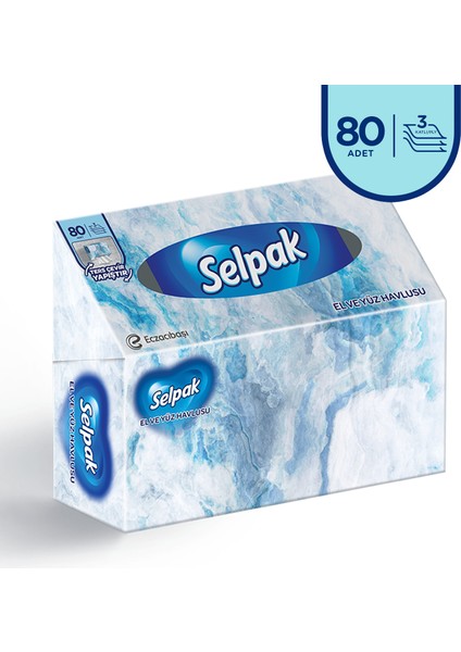 El ve Yüz Havlusu Kutulu 80 Yaprak