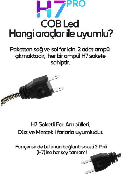 H7 Beyaz LED Araba Far Ampülü 36W Turbo Yeni Seri Süper Güçlü Cob LED Far Ampül fiyatları
