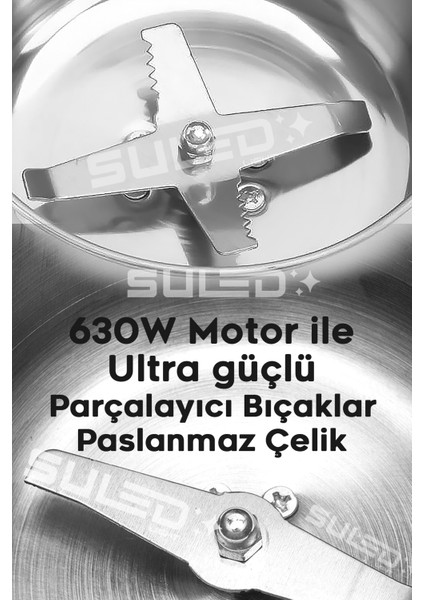 Kahve & Baharat Öğütücü 630W Paslanmaz Çelik 220V Fişli Öğütücü - Parçalayıcı fiyatları