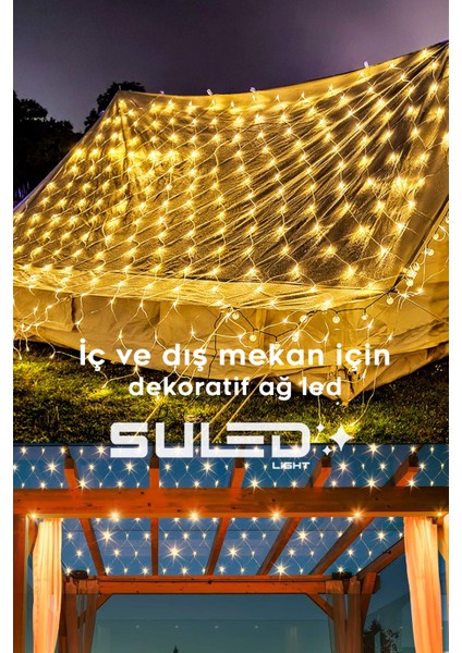 2 x 2 m Ağ LED Işık Gün Işığı 220 V Fişli Dekoratif LED Işık İç & Dış Mekan Süsleme Parti Ambiyans indirimleri