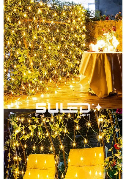2 x 2 m Ağ LED Işık Gün Işığı 220 V Fişli Dekoratif LED Işık İç & Dış Mekan Süsleme Parti Ambiyans