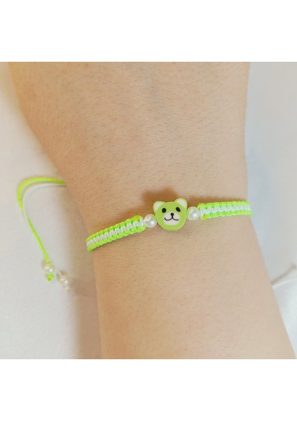 Ayı Figürlü Makrome Örgü Bileklik, El Yapımı Sevimli Tasarım, Sevimli Ayıcık Bileklik, Unisex El Yapımı Ayarlanabilir Şık Tasarım, Minimalist Takı, Günlük Kullanım Için Modern Bileklik fiyatları