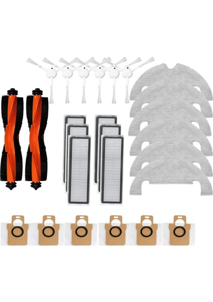 Xiaomi X10 Robot Süpürge Ana Yan Fırça Hepa Filtre Paspas Bezi Toz Torbası Yedek Parçaları (Yurt Dışından)