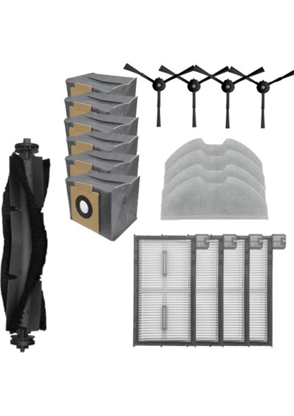 Eufy X8 Pro Serisi Elektrikli Süpürge Yedek Parçası Ana Silindir Fırça Filtresi Yan Fırça Paspas Toz Torbası (Yurt Dışından)
