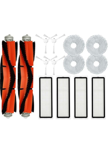 Xiaomi Robot Süpürge S10+ / S10 Plus Yedek Parça Aksesuarları Ana Yan Fırça Hepa Filtreleri Paspas Bezi Bezi (Yurt Dışından)
