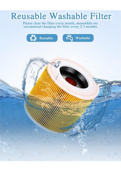 Karcher Elektrikli Süpürge Wd3 Premium Wd2 Wd3 Wd1 Mv3 Mv2 Wd Için 3 Adet Kartuş Filtre Ince Toza Karşı 3 Parça Uzatma Kiti (Yurt Dışından) indirimleri