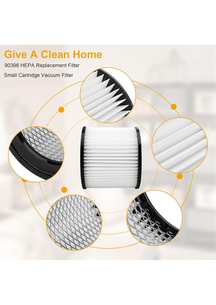 Parça 90398 Hepa Yedek Filtre Kartuşu, Shop-Vac 9039800,903-98,903-98-00 Islak ve Kuru Vakum Için (Yurt Dışından) modelleri
