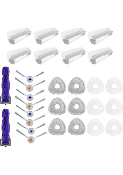 Narwal J4 Robot Süpürge Yan Fırça Hepa Filtre Paspas Pedi Yedek Parça Aksesuarları ile Uyumlu (Yurt Dışından)