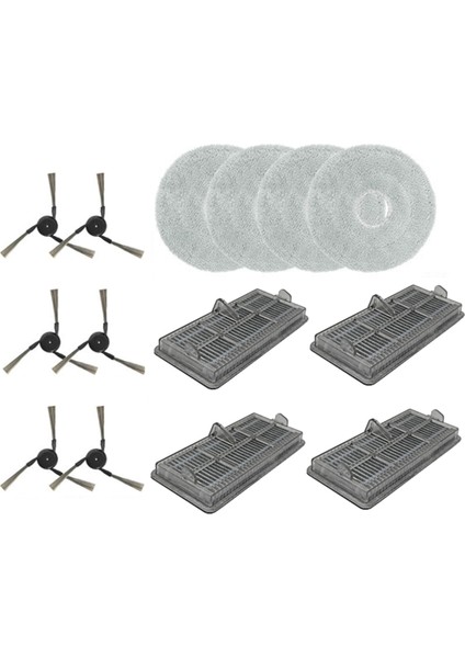 Dreame X40 Pro Ultra Robot Süpürge Yedek Parçaları Için 14 Parça Yıkanabilir Yan Fırça Hepa Filtreleri Paspas Bezi (Yurt Dışından)