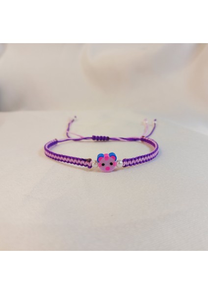 Ayı Figürlü Makrome Örgü Bileklik, El Yapımı Sevimli Tasarım, Sevimli Ayıcık Bileklik, Unisex El Yapımı Ayarlanabilir Şık Tasarım, Minimalist Takı, Günlük Kullanım Için Modern Bileklik