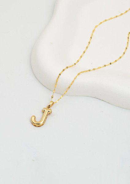 J Balon Harf 14 Ayar Altın Kolye modelleri