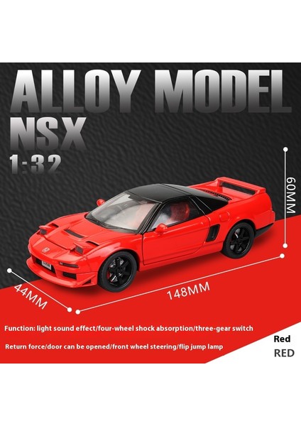 Honda Acura Nsx Na1 1:32 Supercar Yarış Spor Çift Alaşım Metal Pres Döküm Model Araba Geri Çekin Koleksiyon ve Hobi Hediyeler Mevcut (Yurt Dışından)