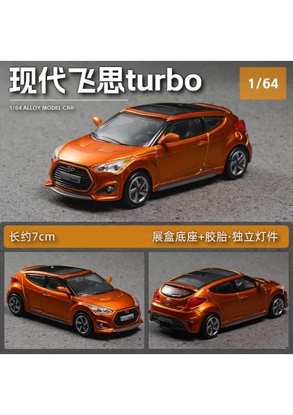 Stokta Yeni Dct/gölge 1:64 Hyundai Veloster Turbo Alaşım Minyatür Döküm Model Hyundai Suv Araba Modeli Özel Oyuncaklar Çocuklar Hediye (Yurt Dışından)