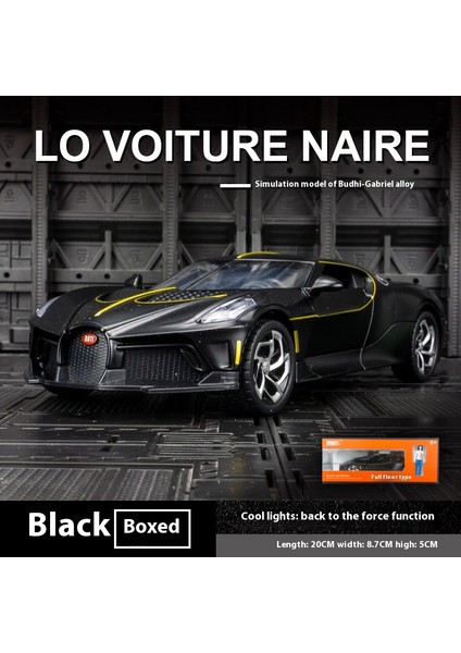 1:24 Bugatti La Voiture Noire Alaşım Supercar Pres Döküm Model Araba Merkezi Kontrol Süs Trendy Süslemeleri Doğum Günü Hediyesi Çocuk Için (Yurt Dışından)