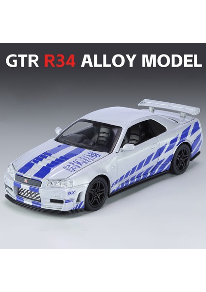1:32 Nıssan Skyline Ares Gtr Gtr Alaşım Spor Araba Modeli Diecast & Oyuncak Yarış Araçları Araba Modeli Simülasyon Ses Işık Çocuk Hediyeler (Yurt Dışından)