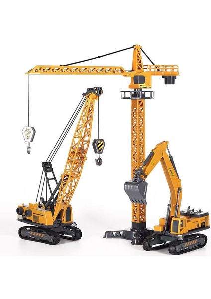 Mühendislik Döküm Kule Vinç Forklift Buldozer Ekskavatör Araç Model Oyuncaklar Boys Için Alaşım + Plastik Traktör Atalet Sürüş (Yurt Dışından) fiyatları