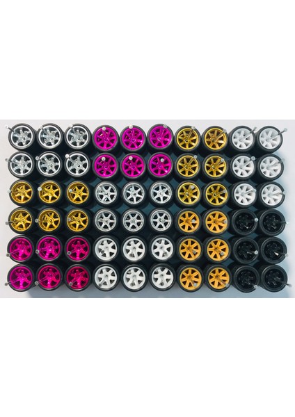 30 Takım/40 Takım 11MM Tekerlekler Için 1/64 Ölçekli Alaşım Araba Modelleri Lastikler + Akslar Ile 1/64 Tekerlekler Için Sıcak Tekerlek/matchbox/domeka/tomy 1:64 (Yurt Dışından)