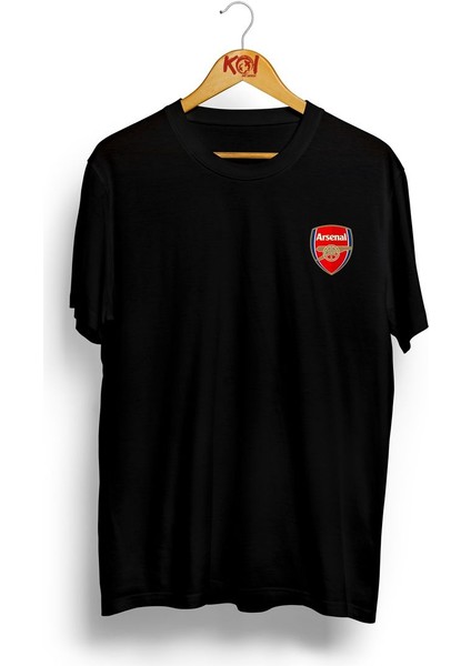 Arsenal Logo / Erkek Siyah Renk T-Shirt / %100 Pamuk Premium Quality / Regular Fit