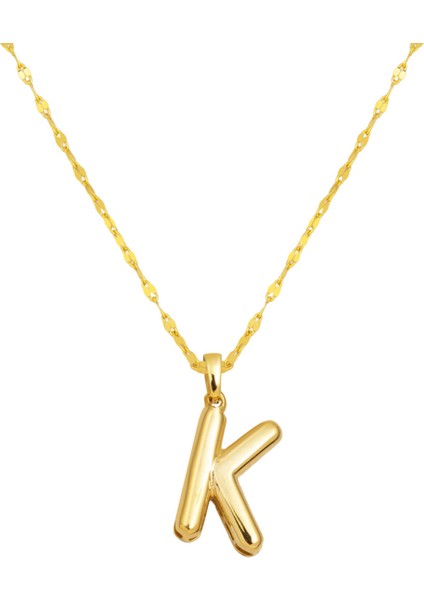 Balon K Harfi 14 Ayar Altın Kolye