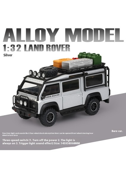 1:32 Land Rover Defender Van Off Road Alaşım Pres Döküm Model Araç Ses ve Işık Açık Hobi Dekoratif Süsler Arkadaşla Hediyeler (Yurt Dışından)