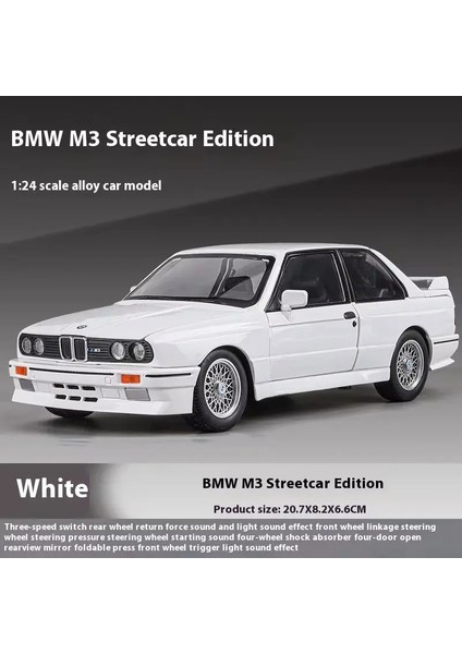 1:24 1988 Bmw M3 E30 Alaşım Spor Araba Modeli Döküm Metal Klasik Araba Araçlar Modeli Simülasyon Ses ve Işık Çocuk Oyuncakları Hediyeler (Yurt Dışından)