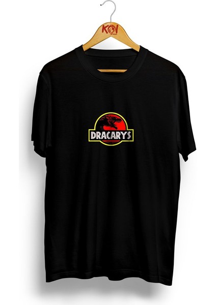 Dracarys Baskılı / Erkek Siyah Renk T-Shirt / %100 Pamuk Premium Quality / Regular Fit