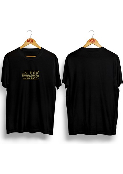 Stop Wars / Erkek Siyah Renk T-Shirt / %100 Pamuk Premium Quality / Regular Fit fiyatları