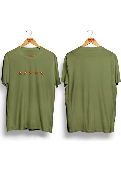 Beş Yıldız / Erkek Haki Yeşil Renk T-Shirt / %100 Pamuk Premium Quality / Regular Fit fiyatları