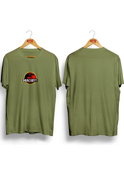 Dracarys / Erkek Haki Yeşil Renk T-Shirt / %100 Pamuk Premium Quality / Regular Fit fiyatları