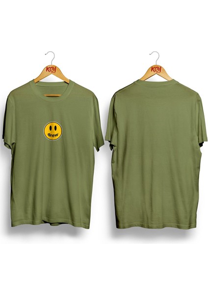 Drew / Erkek Haki Yeşil Renk T-Shirt / %100 Pamuk Premium Quality / Regular Fit fiyatları