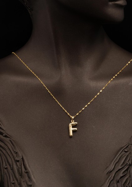 14 Ayar Altın Balon F Harfi Kolye fiyatları