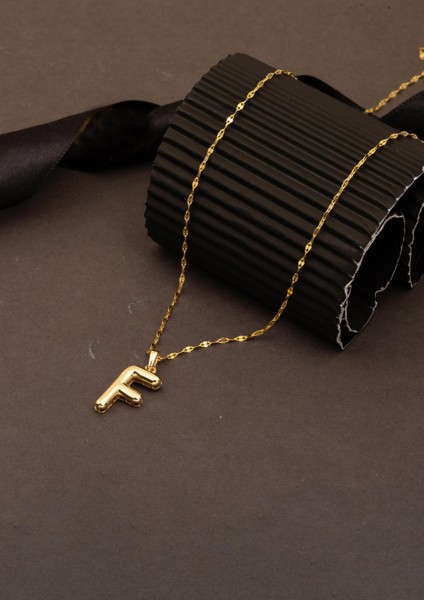 14 Ayar Altın Balon F Harfi Kolye fırsatları