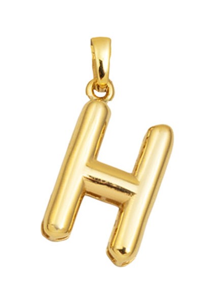 Balon H Harfi Altın Kolye Ucu 14 Ayar