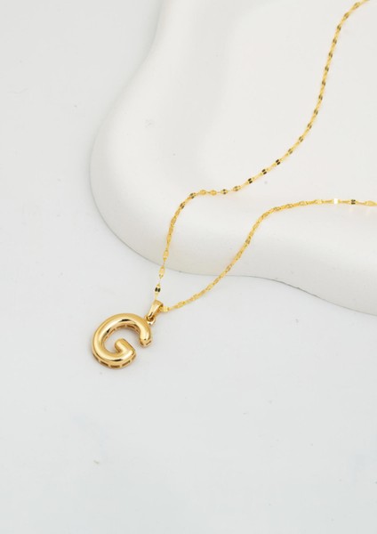 G Balon Harf 14 Ayar Altın Kolye modelleri