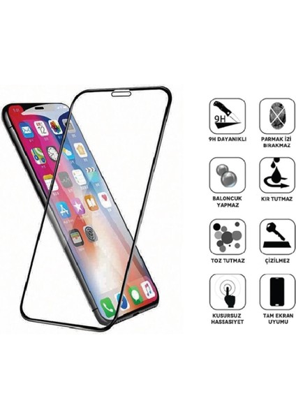 Iphone 11 Pro Max 5d Tam Kaplayan Kırılmaz Ekran Koruyucu Full Cam
