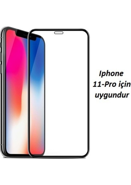 Iphone 11 Pro Curve Tempered Glass Full Siyah Cam Ekran Koruyucu