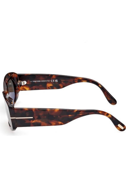 Tf 1187 52N 52 Kadın Oval Kırçıllı Kahverengi Kemik Güneş Gözlüğü fiyatları