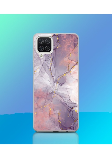 Samsung Galaxy A12 Uyumlu Premium Kalite Baskılı Esnek Şeffaf Kılıf
