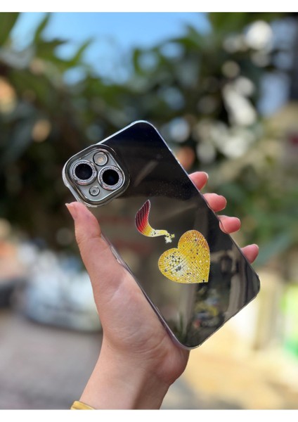 iPhone 13 Uyumlu Lens Korumalı Aynalı Özel Baskılı Lüks Kılıf