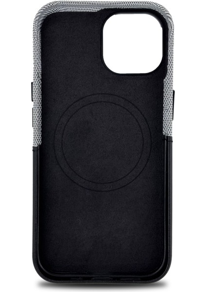 iPhone 16 Pro Uyumlu Kumaş ve Deri Kaplamalı Kartlıklı Metal Kamera Detaylı Sahra Kılıf modelleri