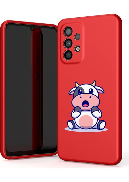 Samsung Galaxy A53 Uyumlu Premium Kaliteli Baskı Içi Kadifeli Lansman Kılıf