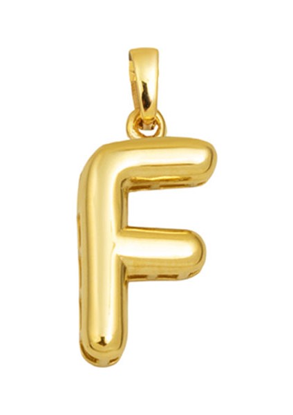 14 Ayar Altın Balon F Harfi Kolye Ucu
