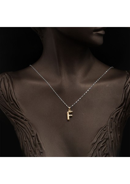 14 Ayar Altın Balon F Harfi Kolye Ucu fiyatları