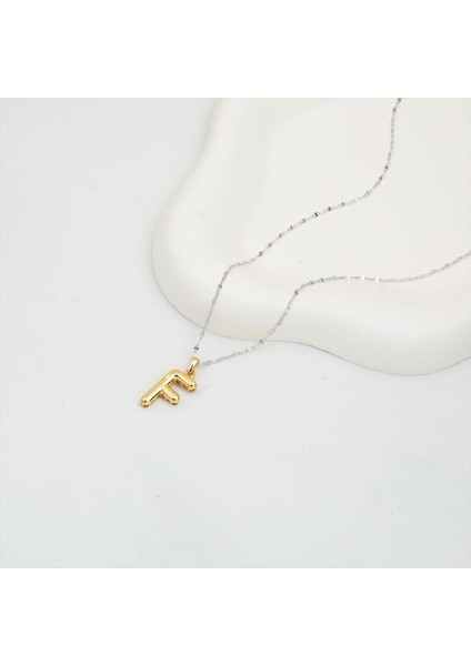 14 Ayar Altın Balon F Harfi Kolye Ucu modelleri