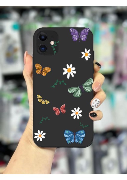 iPhone 11 Uyumlu Içi Kadifeli Özel Baskılı Renkli Lansman Kılıf