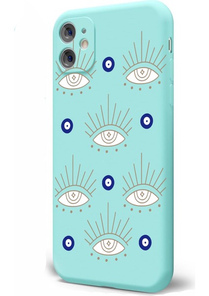 iPhone 11 Uyumlu Özel Tasarım Baskılı Kamera Korumalı Bebe Mavisi Içi Kadifeli Kılıf