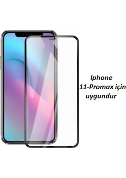 Iphone 11 Pro Max Curve Tempered Glass Full Siyah Cam Ekran Koruyucu