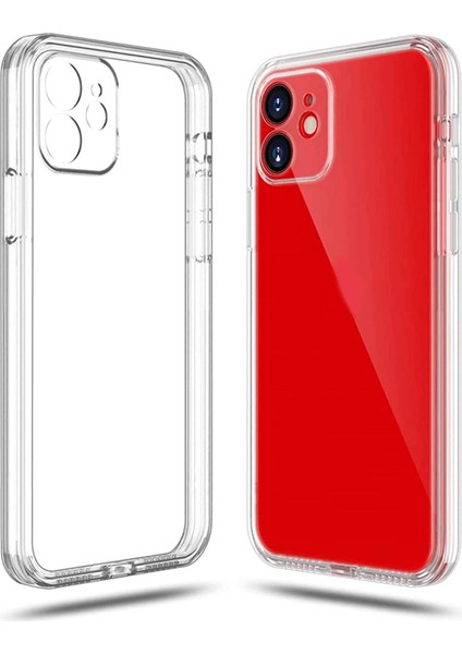 Iphone 11 Kılıf Şeffaf Kamera Korumalı Silikon + 5d Tam Kaplayan Kırılmaz Cam