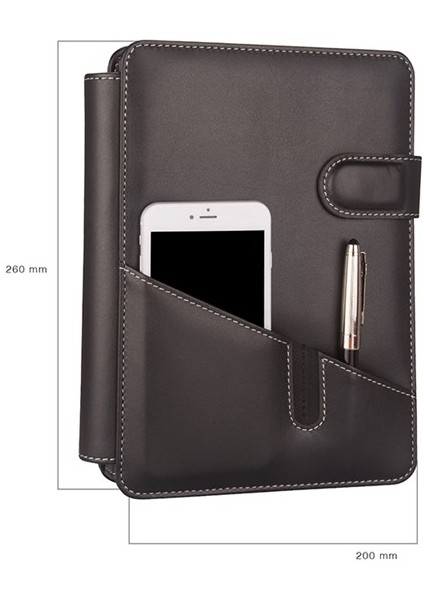 2026 YENİ YIL Tarihli Günlük Çizgili 17X24 cm Iç Ajandalı Telefon Kılıfı Kapaklı Deri Organizer