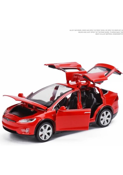 Yüksek Simülasyon 1:32 Tesla Modeli x 90 Alaşım Araba Modeli Dietoy Oyuncak Araçlar Oyuncak Arabalar Erkek Çocuk Oyuncakları Yanıp Sönen Ses Çocuk Hediyeler Geri Çekin (Yurt Dışından)